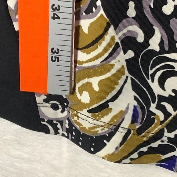 BCBGMAXAZRIA Dress Women Small Celestial Paisley Deep V-Neck Pockets NO BELT - Picture 9 of 10